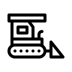 Bulldozer line icon