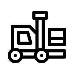 Forklift line icon