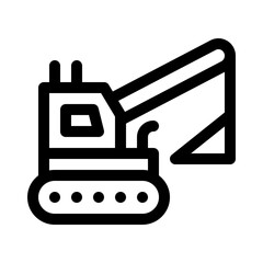 Excavator line icon