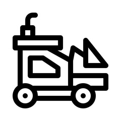 Wheel loader line icon