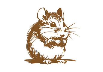 Field Mouse hand drawn sketch vector illustration