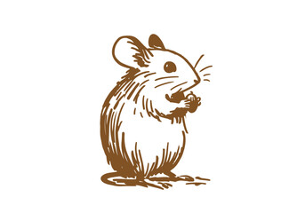 Field Mouse hand drawn sketch vector illustration