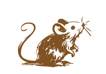 Field Mouse hand drawn sketch vector illustration