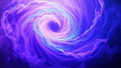 Obraz premium A swirling vortex of purple and blue hues creating a mesmerizing abstract artistic representation