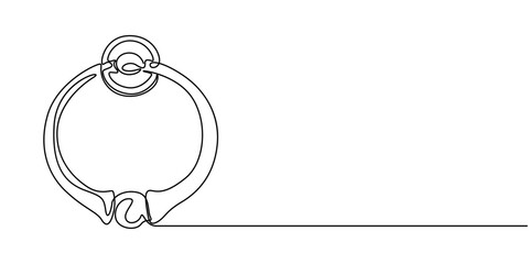 Old Door Knocker silhouette vector flat illustration design, Knocker, Antique door knocker outline icon transparent vector isolated, Golden door knob isolated on a white background, showcasing its