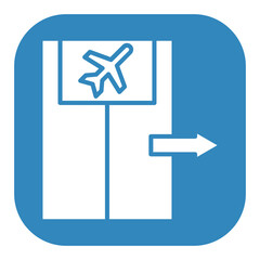 Fototapeta premium Exit Door Icon