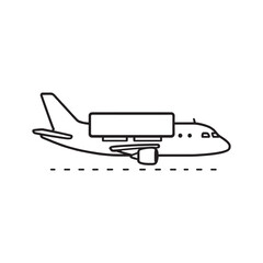 clean line art cargo plane graphic