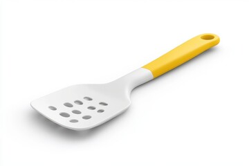 Isolated white and yellow slotted turner