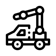 Concrete pump line icon