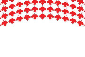 Canada Day Fireworks Background with Maple Leaf Flag Pattern