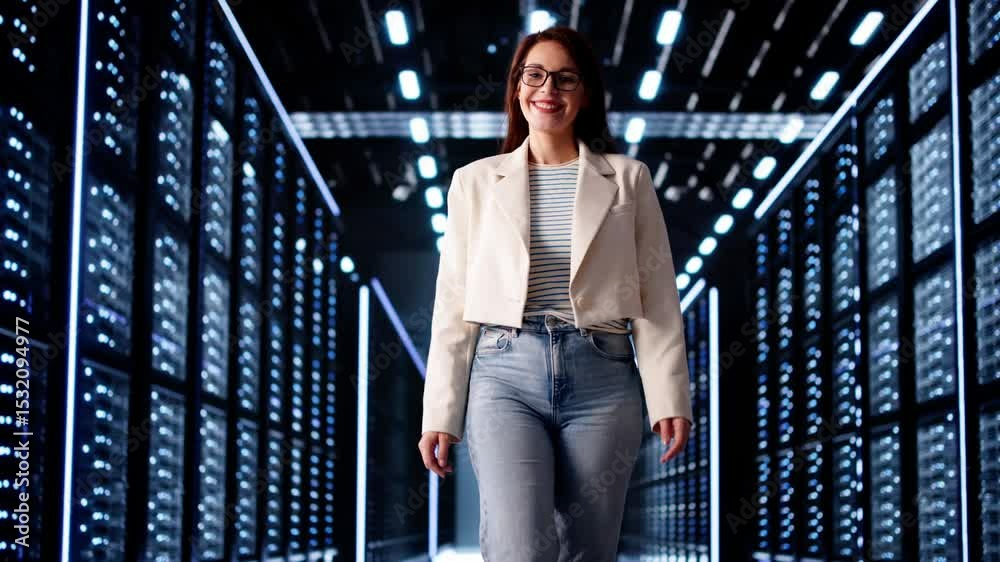 Poster Data Engineer Walking After Configuring Cloud Server
