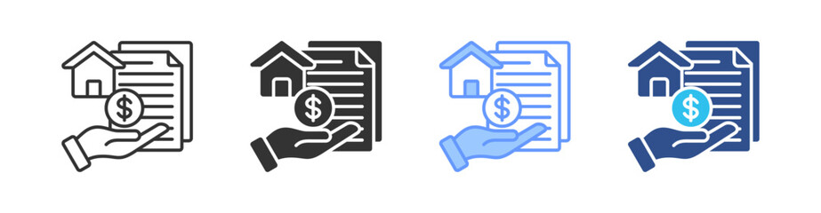 Collateral Multi Style Icon Set Vector 