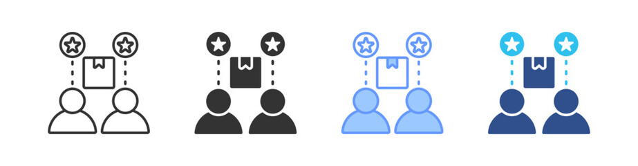 Customer Multi Style Icon Set Vector 