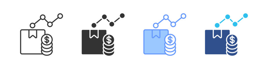 Sales Multi Style Icon Set Vector 