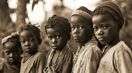 group of African children.