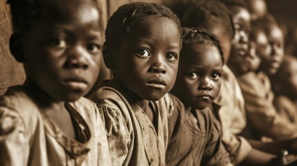 group of African children.