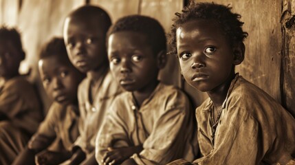 group of African children.