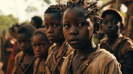 group of African children.