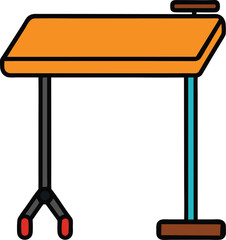 Fototapeta premium vector illustration of adjustable study table