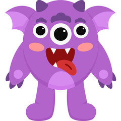 Fototapeta premium Cute Monster Character Vector Illustration