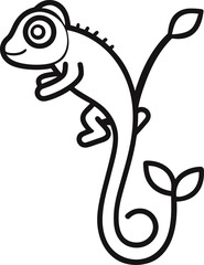 Fototapeta premium chameleon cartoon illustration