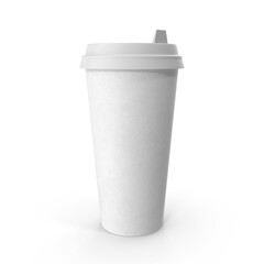 Blank White Paper Coffee Cup Mockup:  Perfect for Branding and Design