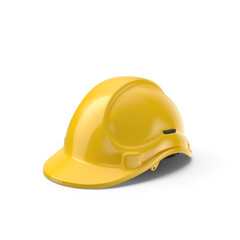 Fototapeta premium Safety First: A Detailed Look at a Yellow Construction Helmet