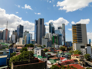 Modern Apartment and Business Buildings in Makati City. Metro Manila, Philippines.