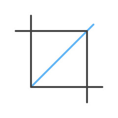 Crop icon vector image. Suitable for mobile apps, web apps and print media.