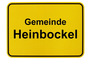Illustration eines Ortsschildes der Gemeinde Heinbockel in Niedersachsen