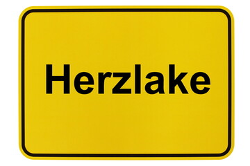 Illustration eines Ortsschildes der Gemeinde Herzlake in Niedersachsen