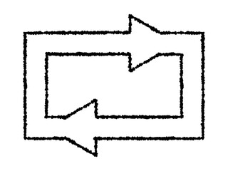 時計回りに回転する矢印のアイコン