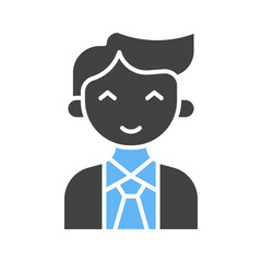 Male Presenter I icon vector image. Suitable for mobile apps, web apps and print media.