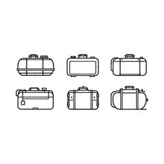 fuel tank vector outline sketch clean simple design