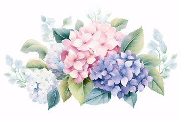 Watercolor Flowers Bouquets, illustration background