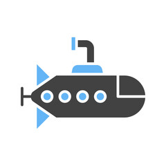 Submarine icon vector image. Suitable for mobile apps, web apps and print media.