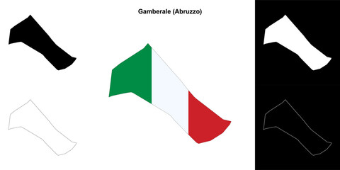 Gamberale (Abruzzo) outline map set