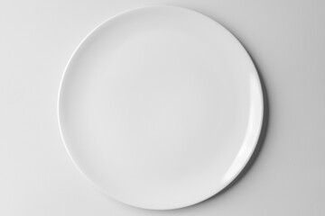 empty white ceramic plate  isolated on white background with clipping path.