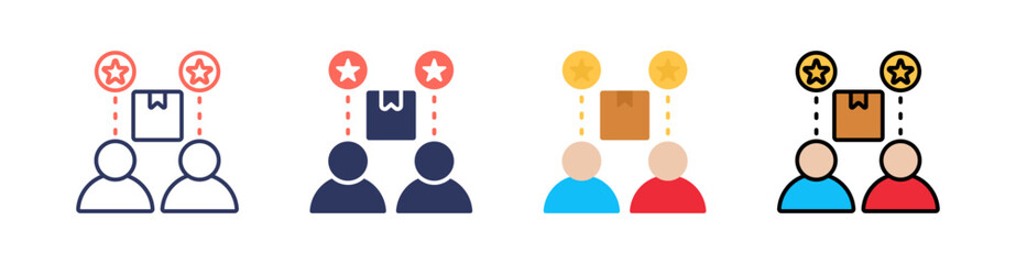 Customer Multi Style Icon Set Vector 