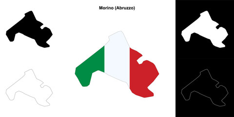 Morino (Abruzzo) outline map set