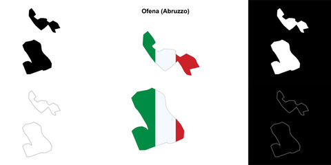 Ofena (Abruzzo) outline map set