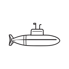 Hand drawn submarine outline icon simple and clear design