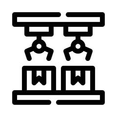 Assembly line line icon
