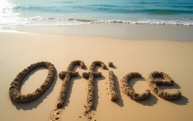 Out of Office Inscription in the Sand. High quality