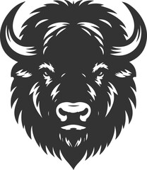 European bison mammal animal vector silhouette drawing
