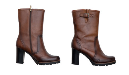 Brown women's boots.