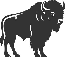 European bison mammal animal vector silhouette drawing