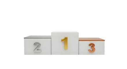 Winning Podium First Second Third Place Gold Silver Bronze Awards Ceremony Success Achievement, transparent background
