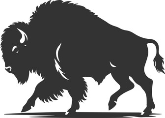 European bison mammal animal vector silhouette drawing