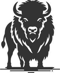 European bison mammal animal vector silhouette drawing